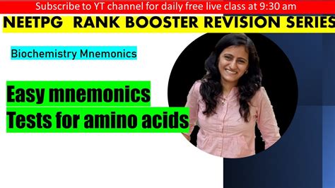 Easy Mnemonics Tests For Amino Acids Special Groups Biochemistry Mnemonics Crack Neetpg In 30