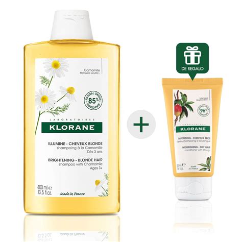 Klorane Shampoo Camomila Manzanilla Para Cabellos Rubios Regalo