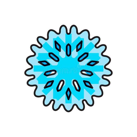 Icono Azul Del Vector Del Copo De Nieve Aislado Ilustraci N Del Vector