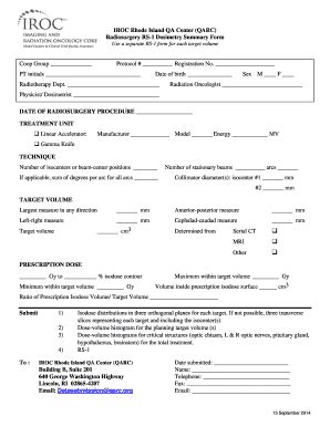 Fillable Online Qarc Irocrs Dosimetrysummaryform Doc Qarc Fax