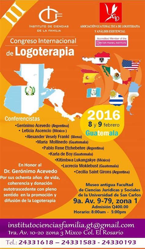 Congreso Internacional De Logoterapia En Ciudad De Guatemala No Te Lo