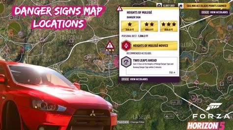 Danger Signs Map Locations In Forza Horizon 5