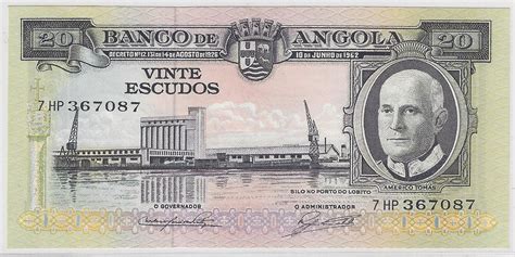 ANGOLA 20 ESCUDOS 10 06 1962 NEUF Gonçalves Lobo Numismatique