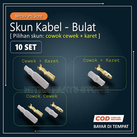 Jual Skun Kabel Motor Bulat Variasi Cowok Cewek Karet Kondom Set