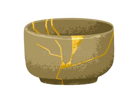 Panela De Cerâmica Kintsugi Renascida Linhas De Ouro Prato