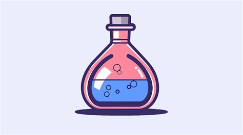 Chemical Flask Vector Linear Icon For Science Usage Premium Ai