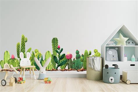 Cactus Wall Decor Cactus Wall Decals Cactus Plant Cactus Sticker Home ...