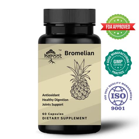 Bromelain 500mg 2400 Gdugram Antioxidant Healthy Digestion 60 Capsules