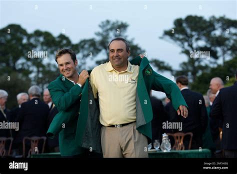 Angel Cabrera Of Argentina And Former Masters Champion Trevor Immelman