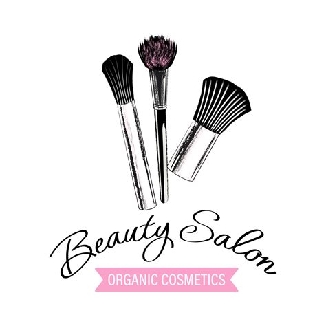 Beauty Salon Logo Cosmetic Items Mascara Cosmetic Brushes And