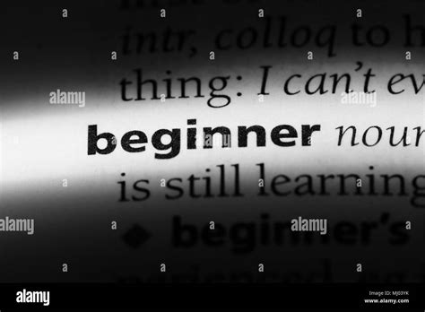 beginner word in a dictionary. beginner concept Stock Photo - Alamy