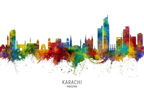 Wall Art Print | Karachi Pakistan Skyline | Europosters