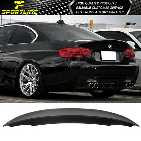 For 07 13 BMW E92 3 Series Painted Matte Black CSL Style Trunk Spoiler