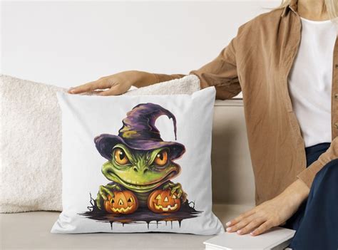 Retro Halloween Frog Clipart High Quality Etsy