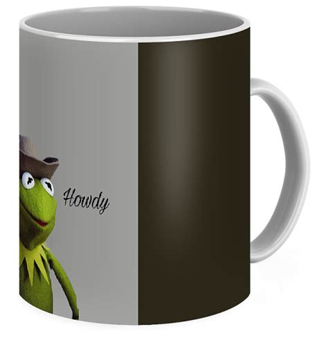 Kermit The Frog Cowboy Howdy Meme Reaction 80s Coffee Mug By Julie