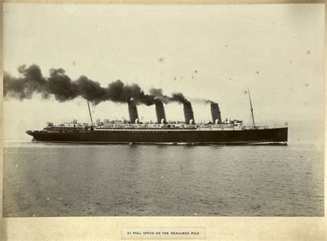 Rms Mauretania At Full Speed On The Measured Mile R Oceanlinerporn