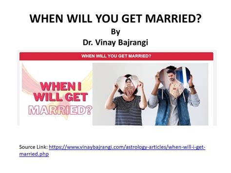 When Will You Get Married Dr Vinay Bajrangi Rvinaybajrangiastro