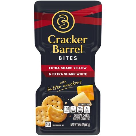 Cracker Barrel Bites, Extra Sharp Yellow Cheddar & Extra Sharp White ...