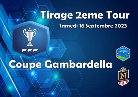 Actualité Tirage 2eme Tour Coupe Gambardella club Football E S