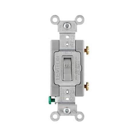 Leviton 15 Amps Single Pole Toggle Ac Quiet Switch Gray 1 Pk