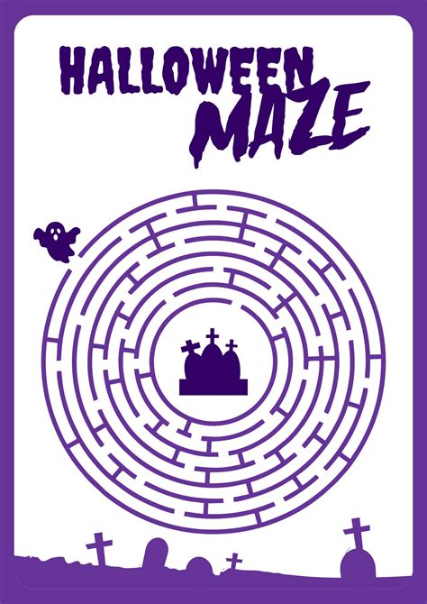 printable halloween maze 5