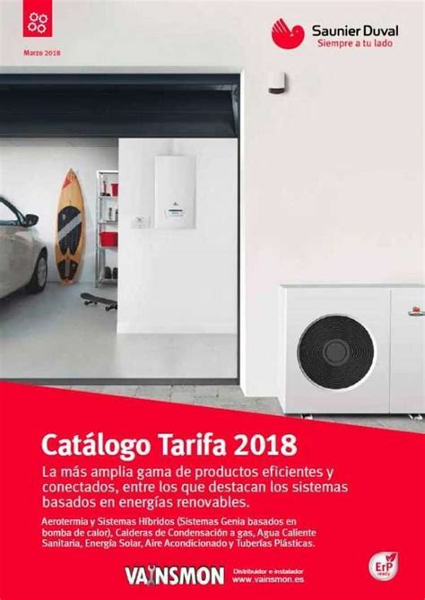 Cat Logo Tarifa Saunier Duval Instalaci N Y Reparaci N Vainsmon