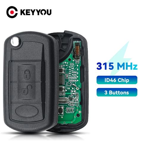 KEYYOU Mando A Distancia Plegable Para Coche Llave Con 3 Botones 433MHz