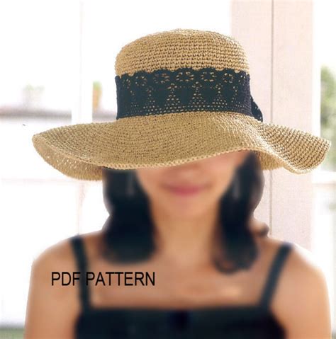 Pdf Download Crochet Floppy Hat Pattern Wide Big Brim Sun Etsy