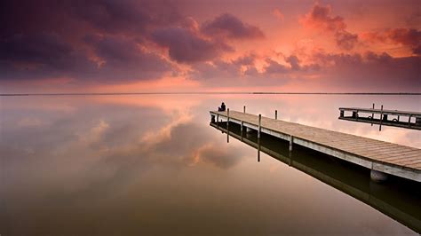 Wallpaper Sinar Matahari Matahari Terbenam Laut Alam Refleksi