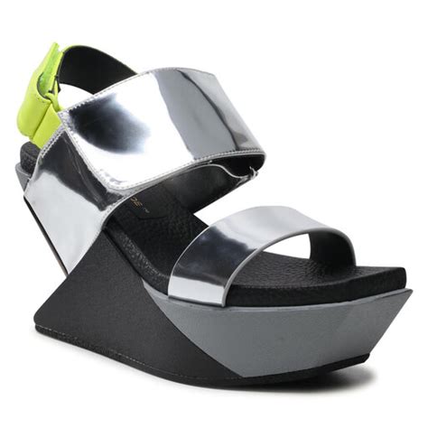 Sandály United Nude Delta Wedge Sandal 10413141156 Stříbrná eobuv cz