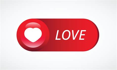 Red Love Icon With Glossy Color 5019168 Vector Art At Vecteezy