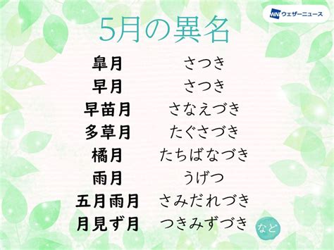 5月の異名「皐月」 梅雨入り前のすがすがしい季節 ウェザーニュース