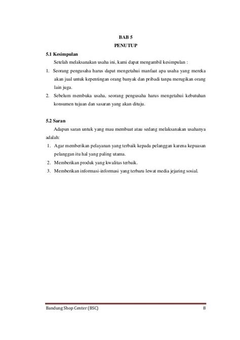 Contoh Kesimpulan Dan Saran Pada Proposal Berbagi Contoh Proposal