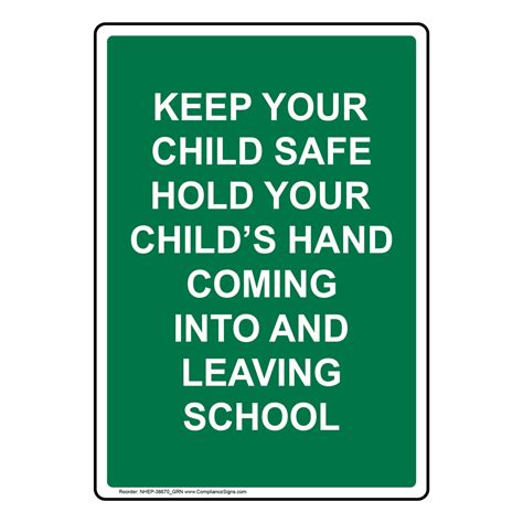 Portrait Keep Your Child Safe Sign Nhep 38670grn