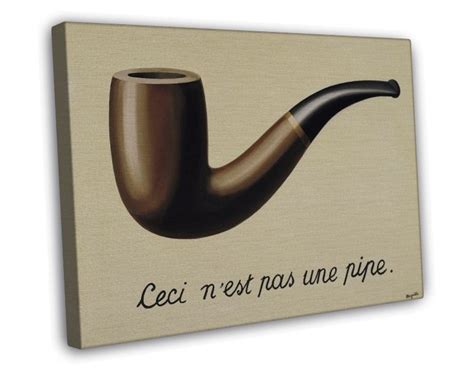 Rene Magritte The Treachery Of Images Fine Art 16x12 Framed Canvas Print