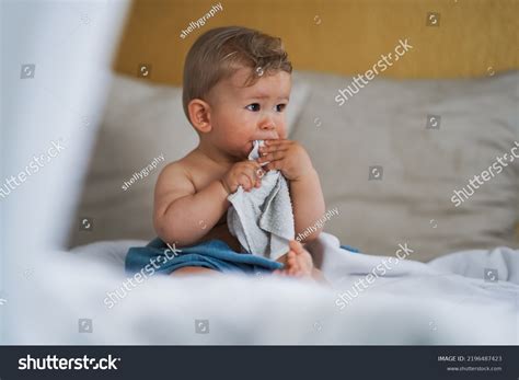 Cute Naked Almost One Year Old Stock Photo 2196487423 Shutterstock