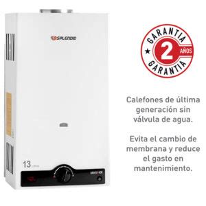 Calef N Splendid Litros Tiro Natural Gas Natural Instalado Fugas