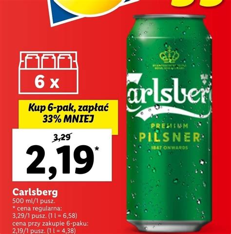 Promocja Carlsberg Premium Pilsner Piwo Jasne 500 Ml W Lidl