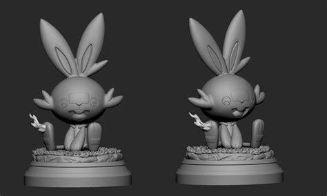 Archivo Stl Pokemon Figura De Scorbunny Modelo Para Descargar E