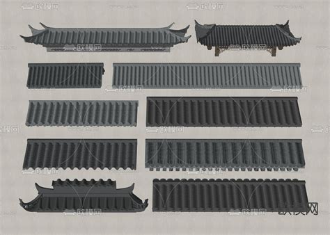 中式屋檐 飞檐 琉璃瓦屋 脊屋顶su模型下载id14005957sketchup模型下载 欧模网