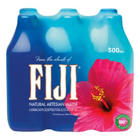 FIJI® Natural Artesian Bottled Water, 6 bottles / 16.9 fl oz - Fry’s ...