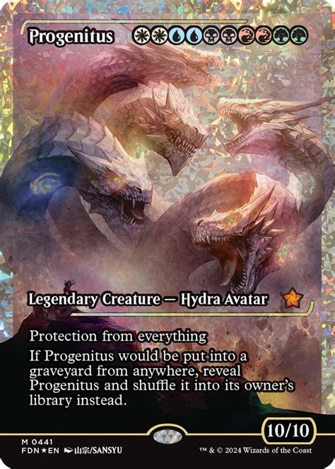 Progenitus Showcase Fracture Foil Foundations Magic The Gathering