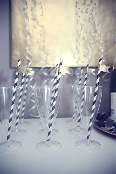 Silver Gold & Black New Year's Party Ideas | Photo 1 of 38 | New years party, New years ...