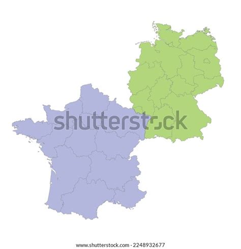 High Quality Political Map Germany France Stock Vector (Royalty Free) 2248932677 | Shutterstock