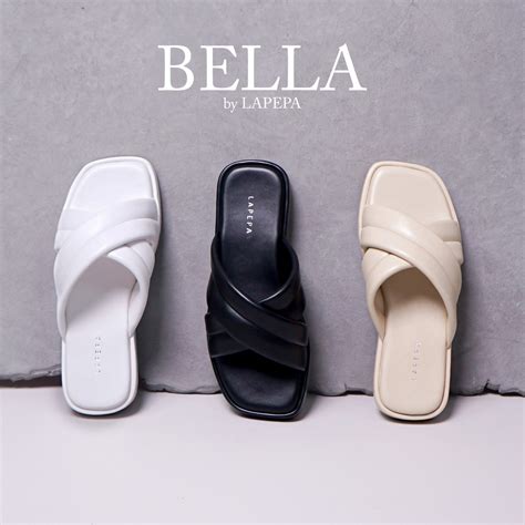 Jual LAPEPA BELLA Sandal Wanita Flat Tebal Empuk Kekinian Kasual Sandal