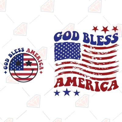 God Bless America SVG Files, 2 Designs | PremiumSVG