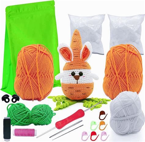 Amazon Bcfqicp Beginners Crochet Kit With Easy Peasy Yarn Crochet