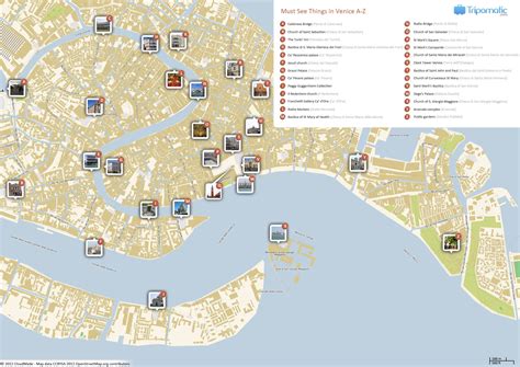 Map Of Venice Attractions Tripomatic Venice Map Venice Attractions