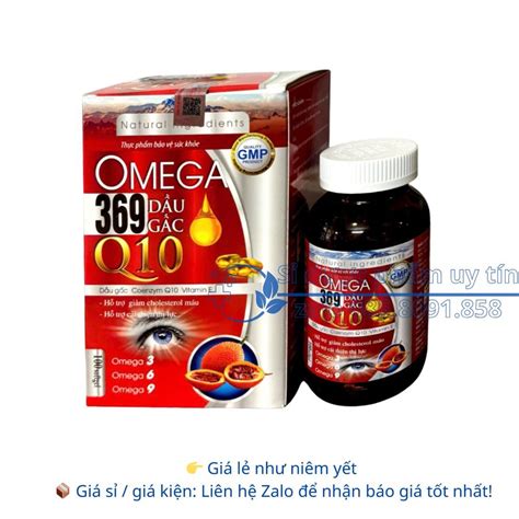 Viên Uống Omega 369 Dầu Gấc Q10 giúp giảm cholesterol máu, giảm nguy cơ ...
