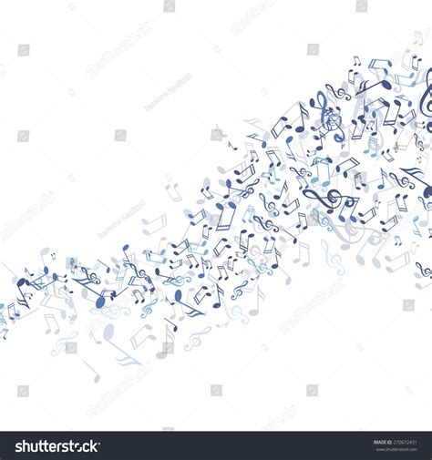 Vector Illustration Abstract Music Background Notes Stock Vector ...